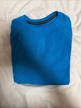 Smartwool Classic Thermal Womens Merino Crew Base Layer Top Medium Blue Small